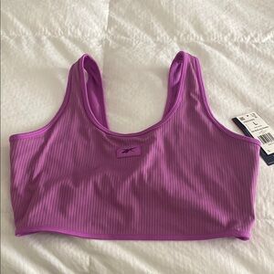 Reebok Purple Seamless Sports Bra with Racerback